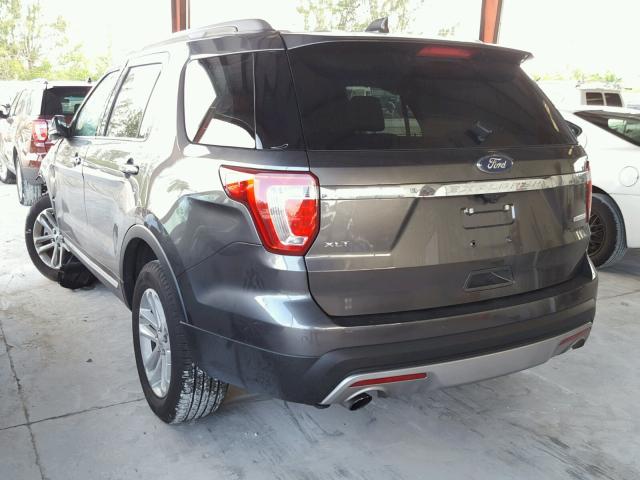 1FM5K7DH0HGC51737 - 2017 FORD EXPLORER X CHARCOAL photo 3