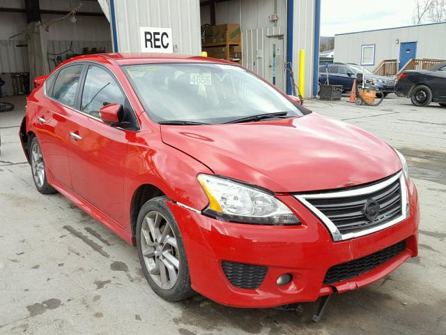 3N1AB7AP6FY377842 - 2015 NISSAN SENTRA S RED photo 1