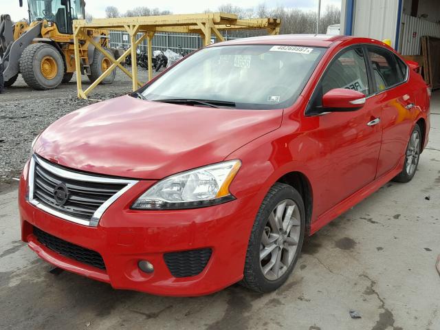 3N1AB7AP6FY377842 - 2015 NISSAN SENTRA S RED photo 2