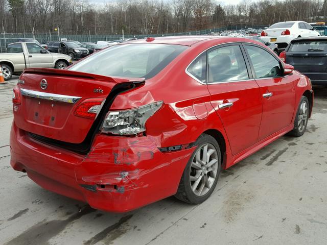 3N1AB7AP6FY377842 - 2015 NISSAN SENTRA S RED photo 4