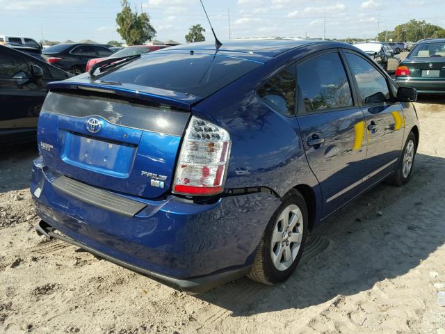 JTDKB20U887784075 - 2008 TOYOTA PRIUS BLUE photo 4