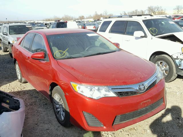 4T1BF1FK1DU665800 - 2013 TOYOTA CAMRY L RED photo 1