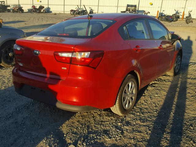 KNADM4A36H6016098 - 2017 KIA RIO LX RED photo 4