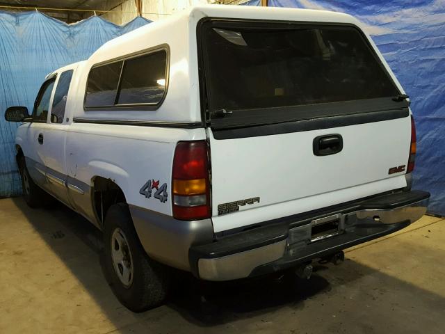 1GTEK19V21E112050 - 2001 GMC NEW SIERRA WHITE photo 3