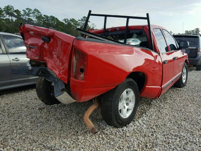 1B7HA18Z22J103152 - 2002 DODGE RAM 1500 RED photo 4