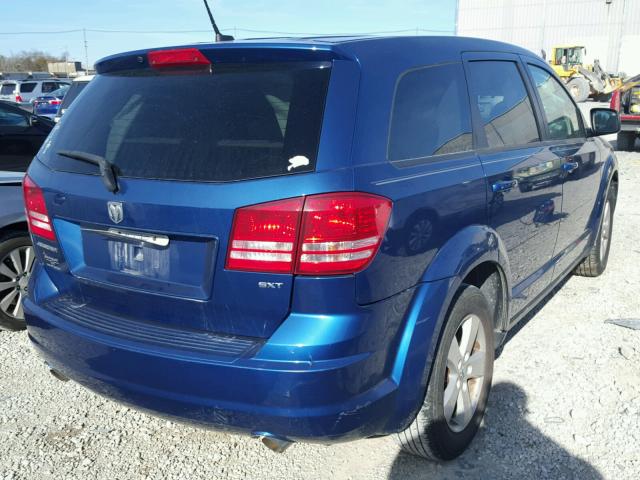 3D4GG57V89T211927 - 2009 DODGE JOURNEY SX BLUE photo 4