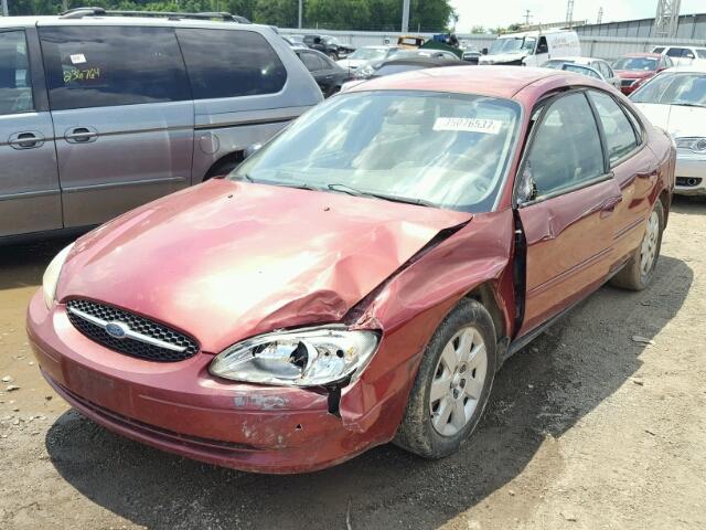 1FAFP52U63A216166 - 2003 FORD TAURUS LX MAROON photo 2