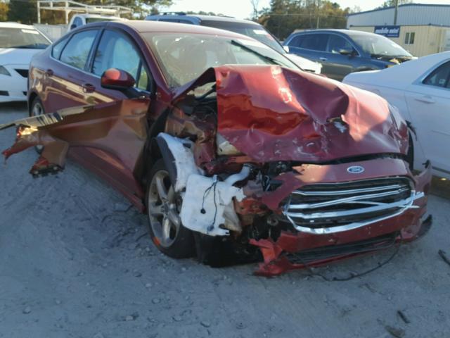 3FA6P0G7XGR337431 - 2016 FORD FUSION S RED photo 1