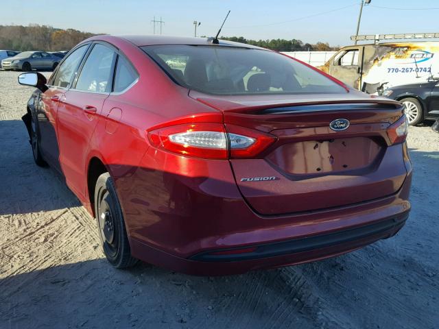 3FA6P0G7XGR337431 - 2016 FORD FUSION S RED photo 3