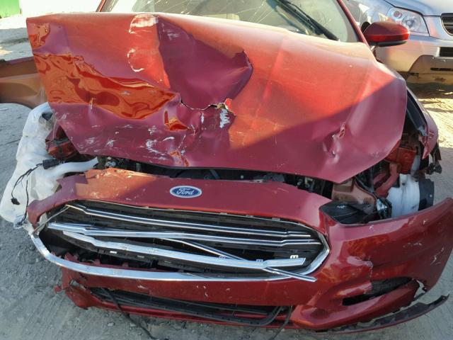 3FA6P0G7XGR337431 - 2016 FORD FUSION S RED photo 7