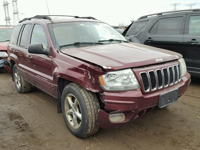 1J4GW58N21C665924 - 2001 JEEP GRAND CHER MAROON photo 1