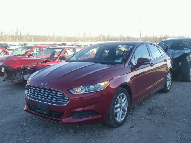 3FA6P0H74GR171020 - 2016 FORD FUSION SE RED photo 2