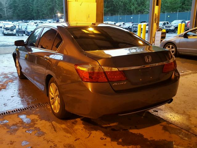 1HGCR2F86DA153608 - 2013 HONDA ACCORD EXL GRAY photo 3