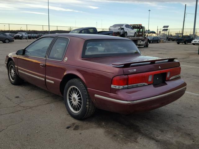 1MELM62W8VH604019 - 1997 MERCURY COUGAR XR7 MAROON photo 3