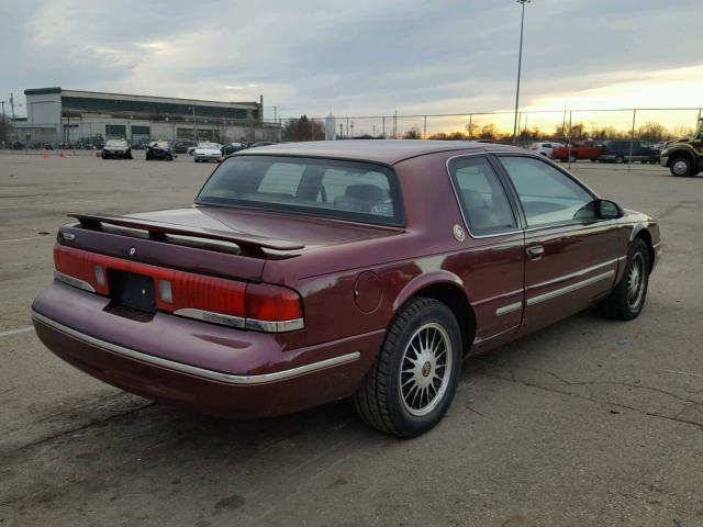 1MELM62W8VH604019 - 1997 MERCURY COUGAR XR7 MAROON photo 4