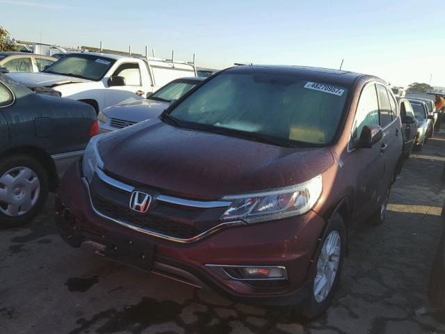 2HKRM3H5XGH554141 - 2016 HONDA CR-V EX MAROON photo 2