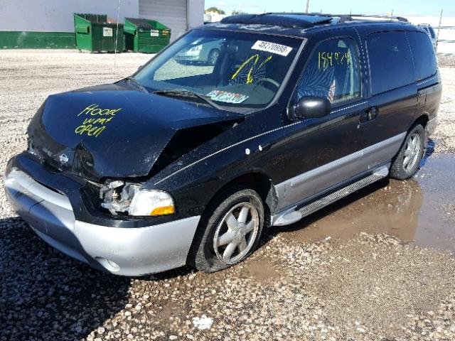 4N2ZN16T51D818881 - 2001 NISSAN QUEST SE BLACK photo 2