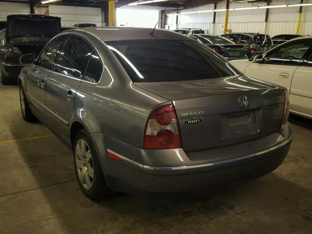 WVWAD63B65P050148 - 2005 VOLKSWAGEN PASSAT GLS GRAY photo 3