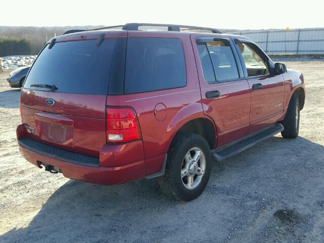 1FMZU73K34UC37934 - 2004 FORD EXPLORER X MAROON photo 4