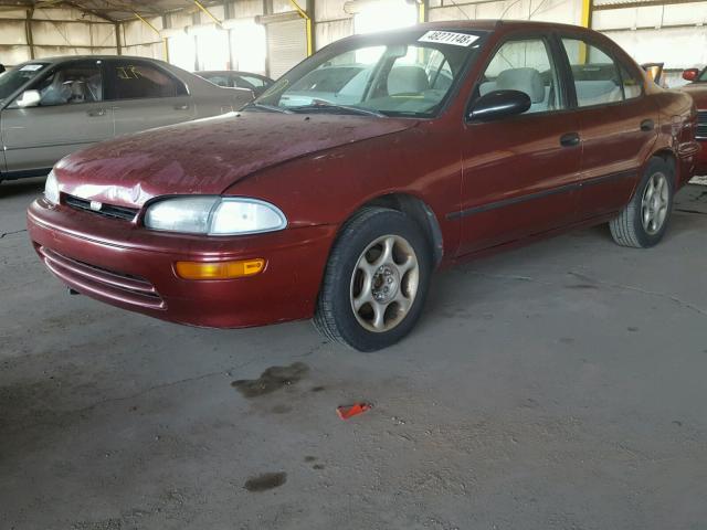 1Y1SK5286TZ060699 - 1996 GEO PRIZM LSI RED photo 2