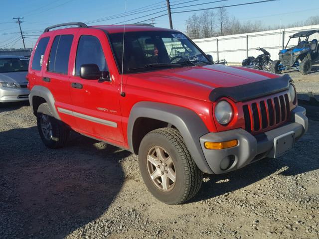 1J4GL48KX2W271113 - 2002 JEEP LIBERTY SP RED photo 1