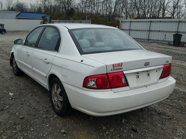 KNAGD128135246328 - 2003 KIA OPTIMA LX WHITE photo 3