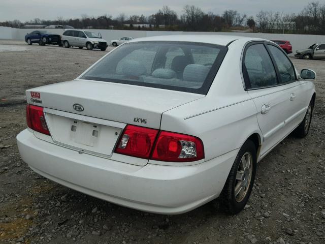 KNAGD128135246328 - 2003 KIA OPTIMA LX WHITE photo 4