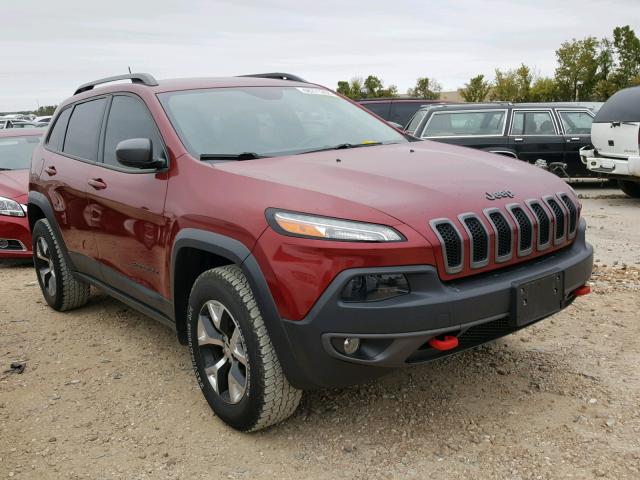 1C4PJMBS8EW100482 - 2014 JEEP CHEROKEE T RED photo 1