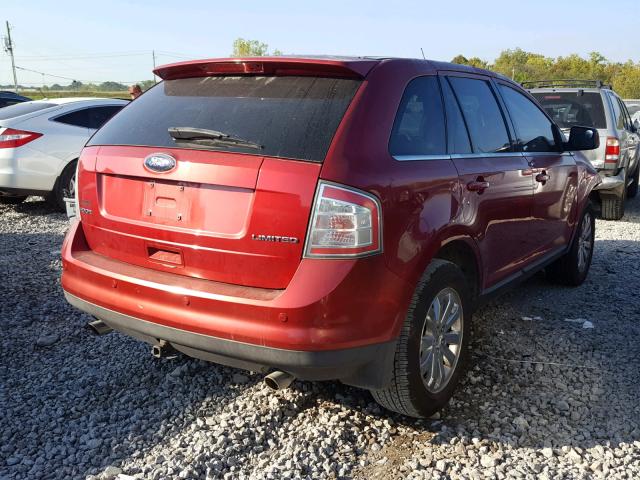 2FMDK39CX8BA07103 - 2008 FORD EDGE LIMIT RED photo 4