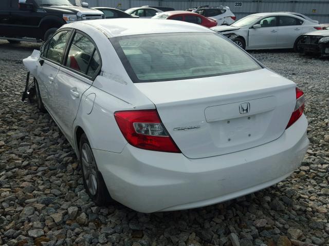 19XFB2F81CE033307 - 2012 HONDA CIVIC EX WHITE photo 3