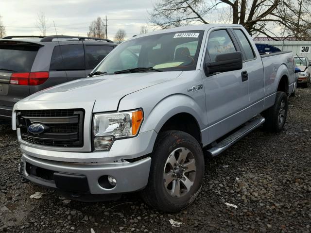 1FTFX1EF6EFA93927 - 2014 FORD F150 SUPER SILVER photo 2