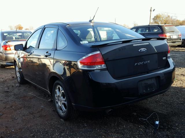 1FAHP35N08W263012 - 2008 FORD FOCUS SE BLACK photo 3