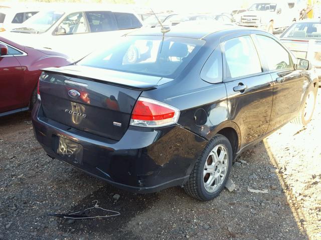 1FAHP35N08W263012 - 2008 FORD FOCUS SE BLACK photo 4