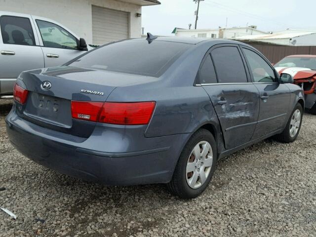 5NPET46C39H447525 - 2009 HYUNDAI SONATA GLS GRAY photo 4