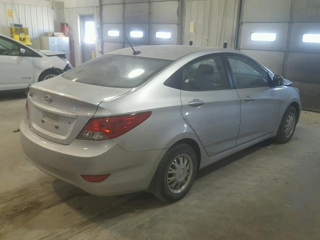 KMHCT4AE2CU119716 - 2012 HYUNDAI ACCENT GLS GRAY photo 4