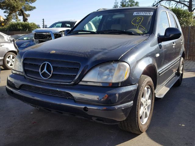 4JGAB72E6YA190209 - 2000 MERCEDES-BENZ ML 430 BLUE photo 2