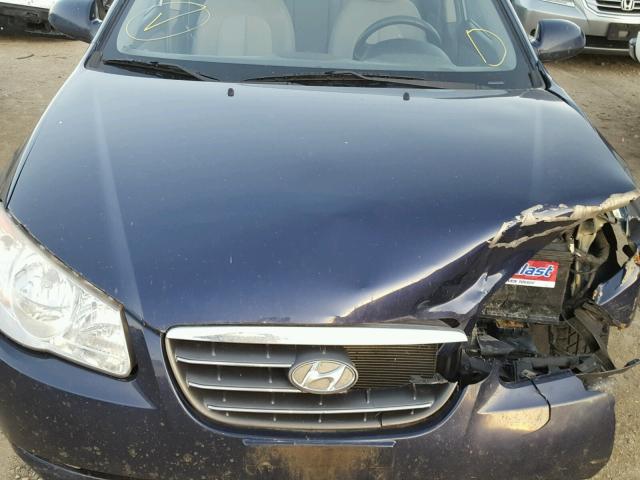 KMHDU46D18U374981 - 2008 HYUNDAI ELANTRA GL BLUE photo 7