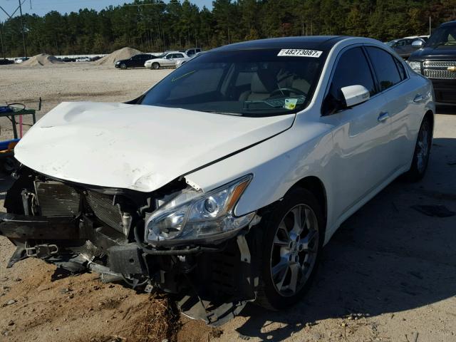 1N4AA5AP1EC458765 - 2014 NISSAN MAXIMA S WHITE photo 2