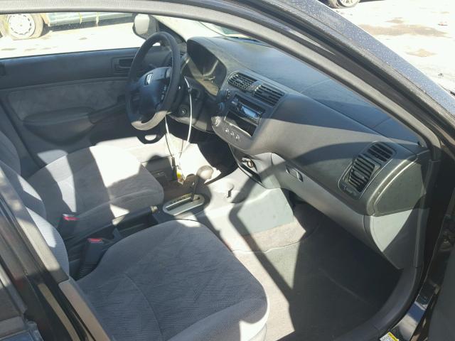 JHMES26741S001964 - 2001 HONDA CIVIC EX BLACK photo 5