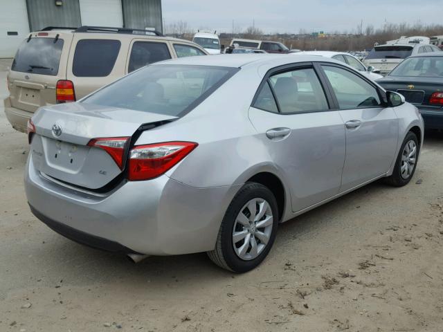 5YFBURHE0GP399672 - 2016 TOYOTA COROLLA L GRAY photo 4