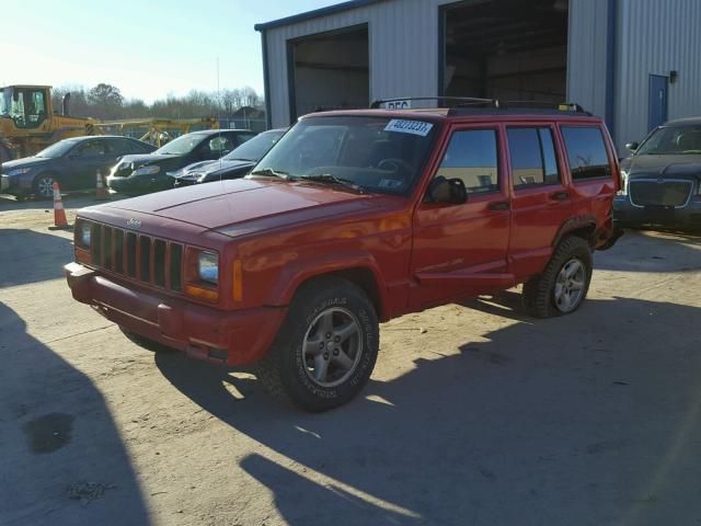 1J4FJ68S1WL266063 - 1998 JEEP CHEROKEE S RED photo 2