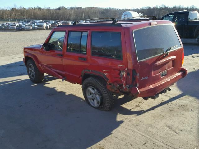 1J4FJ68S1WL266063 - 1998 JEEP CHEROKEE S RED photo 3