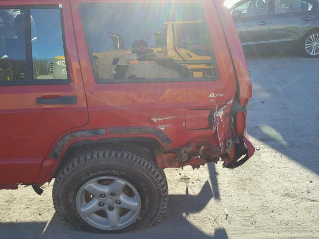 1J4FJ68S1WL266063 - 1998 JEEP CHEROKEE S RED photo 9