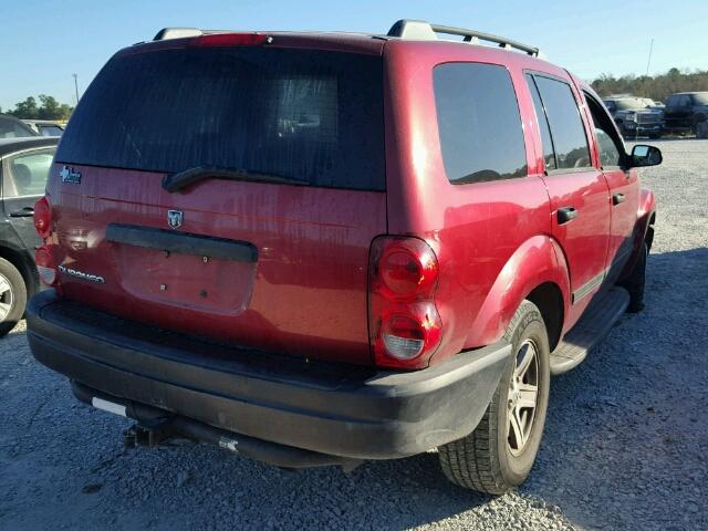 1D4HD38K36F126344 - 2006 DODGE DURANGO SX RED photo 4