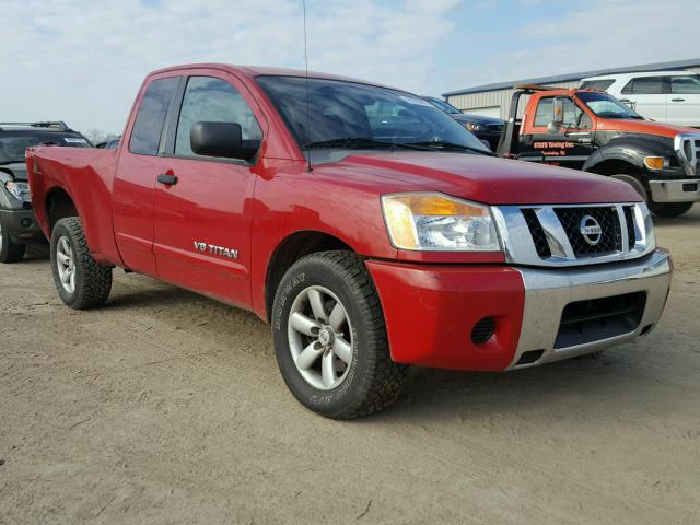 1N6AA06A88N342924 - 2008 NISSAN TITAN XE RED photo 1