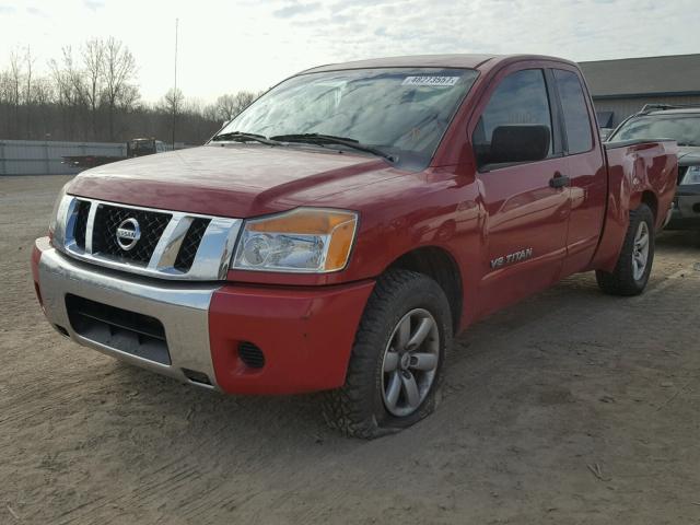 1N6AA06A88N342924 - 2008 NISSAN TITAN XE RED photo 2