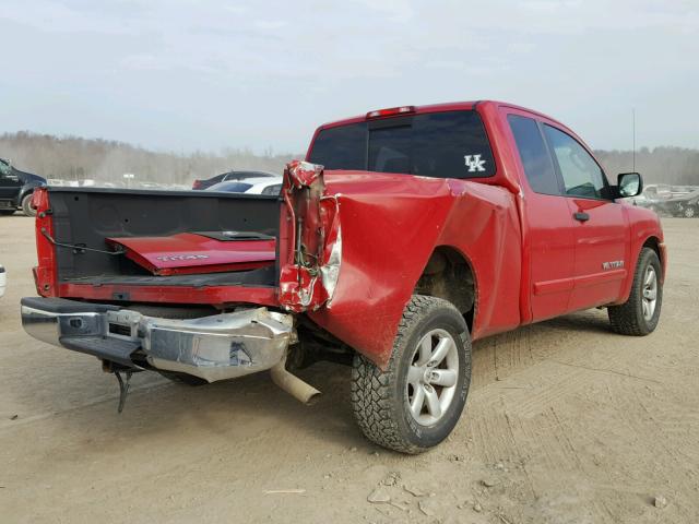 1N6AA06A88N342924 - 2008 NISSAN TITAN XE RED photo 4