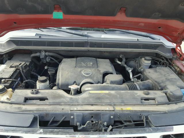 1N6AA06A88N342924 - 2008 NISSAN TITAN XE RED photo 7