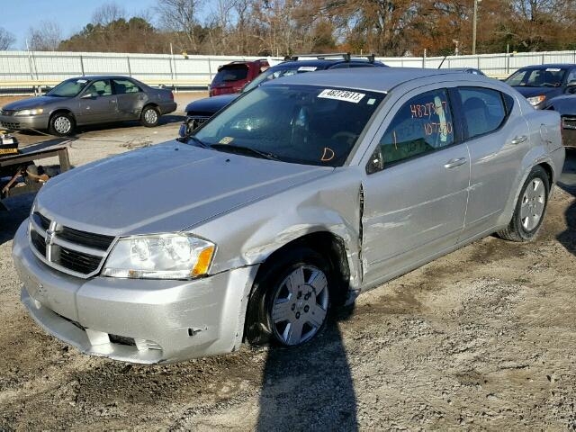 1B3CC4FB8AN193315 - 2010 DODGE AVENGER SX SILVER photo 2