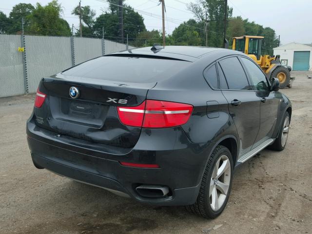 5UXFG83539LZ92916 - 2009 BMW X6 BLACK photo 4